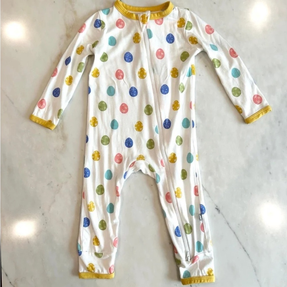 Kyte Baby Zippered Romper in Spring Egg